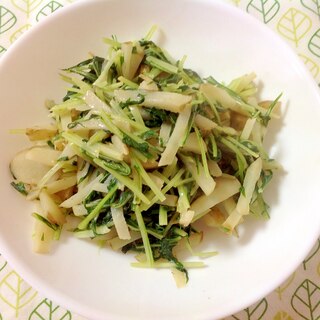 水菜と菊芋のマヨポン和え(o^^o)